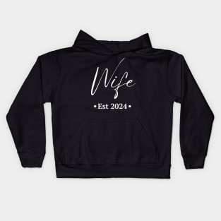 Wife est 2024 Kids Hoodie